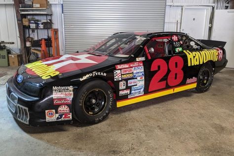 1992 Ford Thunderbird NASCAR Race Car (chassis RYR10, black, Robert Yates Racing) Davey Allison, Nascar Racers, Dale Jarrett, Car Chassis, Nascar Cars, Nascar Race Cars, Nascar Race, Ford Thunderbird, Nascar Racing