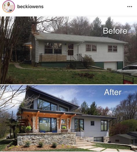 Exterior Remodel Before And After, Renovation Facade, House Flips, House Makeovers, Exterior House Remodel, Home Exterior Makeover, Exterior Renovation, Exterior Makeover, Exterior Remodel