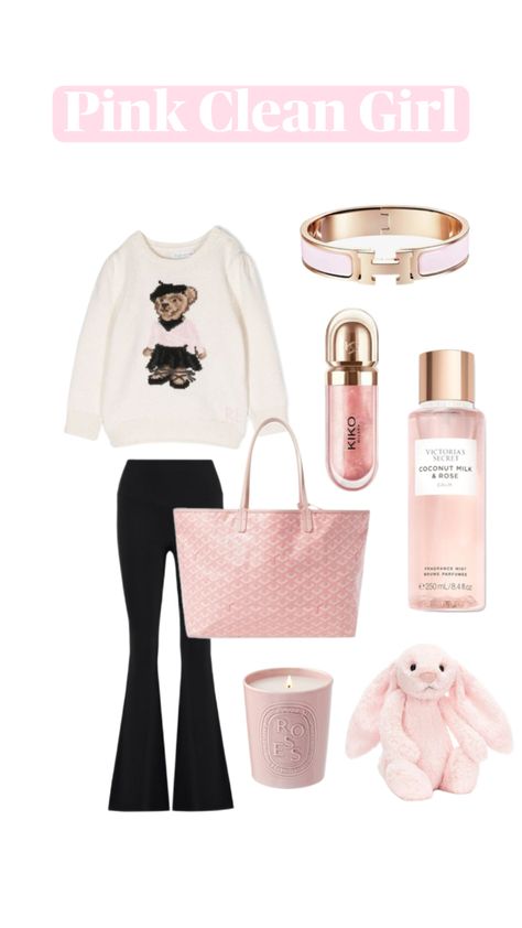 #pink #cleangirl #outfit #ootd #inspiration #fashion #trendy #girly Cleangirl Outfit, Pink Clean Girl, Clean Girl Outfit, Inspiration Fashion, Clean Girl, Girl Outfits, Ootd, Pink