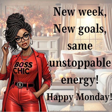 Goooood morning 🦋🌞 Monday? Consider yourself handled. I’m stepping into this week with Boss Chic vibes and unstoppable energy! Happy Monday!🥰 #monday #mondaymood #mondaymotivation #mondayvibes #motivationmonday #mondaymorning Motivational Quotes For Boss Women, Black Monday Morning Quotes, Happy Monday Black Women, Monday Blessings New Week Quotes, Monday Humor Hilarious, Happy Monday Morning Inspiration, Monday Morning Quotes Humor, Happy Monday And New Week, Monday Motivation Humor