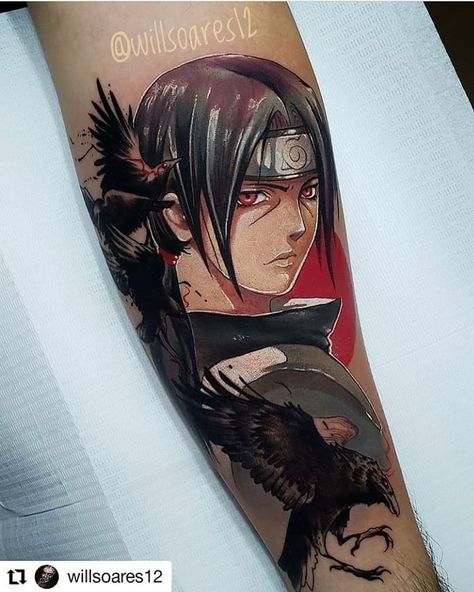 8 Me gusta, 0 comentarios - AnimeTattoo Studio🏯 (@animetattoo_official) en Instagram: "Uchiha itachi 😱😍😍😍 Artist Credit @willsoares12 🔥 amazing bro  Follow me and Tag your. Otaku Friends…" Itachi Tattoo, Tato Naruto, Naruto Tattoos, Pretty Hand Tattoos, Dragon Ball Tattoo, Flame Tattoos, Naruto Tattoo, Theme Tattoo, Uchiha Itachi