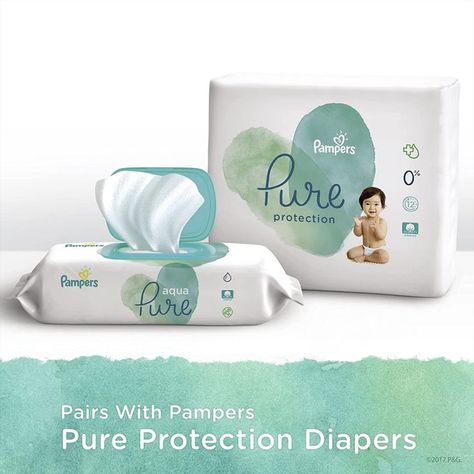 Pampers Aqua Pure Sensitive Water Baby Diaper Wipes, Hypoallergenic & Unscented, 8 pack - 448 Count Pampers Sensitive Wipes, Pampers Wipes, Water Wipes, Pampers Swaddlers, Baby Registry Must Haves, Baby Care Products, Wet Wipes, Baby Protection, Pure Water