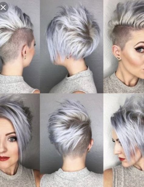 Short Haircuts For Round Faces, Short Punk Hair, Haircuts For Round Faces, Shaved Heads, Short Hair Cuts For Round Faces, Funky Hair, Stylish Short Hair, Hair Girls, Short Sassy Hair