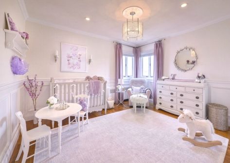 Lovely Lavender Nurseries and Kid's Rooms — Alphadorable | Custom nursery art and decor Baby Girl Nursery Room Ideas, Transitional Nursery, Baby Girl Nursery Ideas, Nursery Room Ideas, Girl Nursery Ideas, Lavender Nursery, Nursery Interior Design, Nursery Interior, Custom Nursery Art