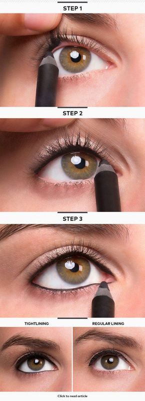 Eyeliner Tutorials More Eyeliner For Small Eyes, Eyeliner For Big Eyes, Eyeliner Tutorials, Make Your Eyes Look Bigger, Makeup For Small Eyes, Perfect Lashes, Eyes Look Bigger, Small Eyes, Eyeliner Hacks