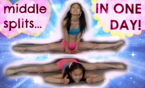 Center Splits, Cheer Stretches, Cheer Hacks, Middle Splits, Dance Stretches, Cheer Workouts, Gymnastics Videos, Cheer Stunts, Cheer Coaches