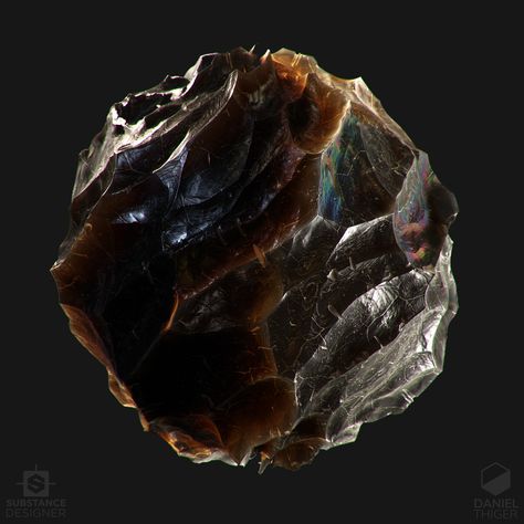 ArtStation - Obsidian, Daniel Thiger Fire Obsidian, Obsidian Texture, Golden Obsidian, Obsidian Rock, Crystals Obsidian, Mountain Texture, Terrain Texture, Game Textures, Digital Texture