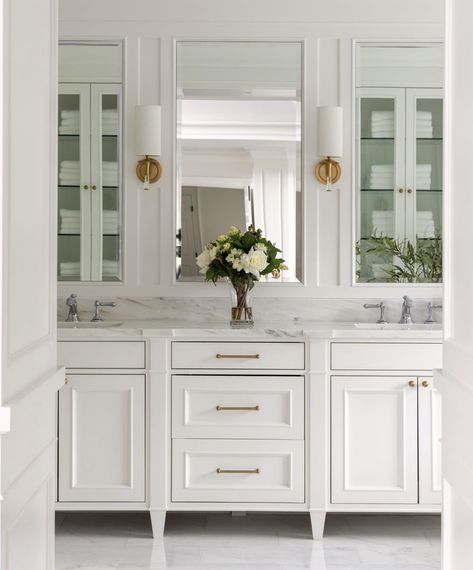 Modern French House, Vanity Tower, Primary Suite, Modern French, Split Level, In Bathroom, French House, Lancaster, Double Vanity