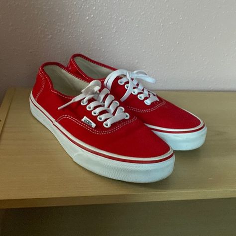 Red vans Red Vans, Vans Shoes, White Lace, Outfit Inspo, Signs, Plus Fashion, Red, Fashion Trends, Closet