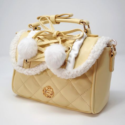 In Stock – Page 2 – Nyahallo Kawaii Bag, Quilted Bags, Soft Design, Soft Aesthetic, Faux Leather Bag, Cream Yellow, Cream Puffs, Bags Aesthetic, Bag Collection