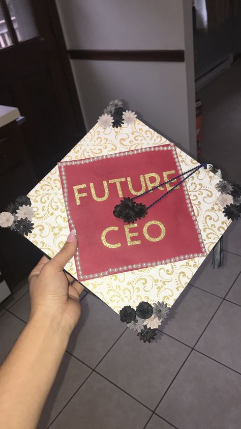 Decorate graduation cap, business, finance degree, future ceo, red, black, gold Marketing Degree Graduation Cap, Business Management Graduation Cap, Business Administration Graduation Cap, Healthcare Administration Graduation Cap, Finance Graduation Cap, Business Degree Graduation Cap, Graduation Cap Designs College Business, Business Grad Cap, Business Degree Graduation Pictures