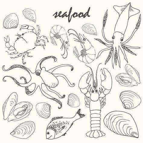 Free Hand Drawn Mussel Vector 124090 Vector Art at Vecteezy Seafood Embroidery, Fish Line Drawing, London Beach, Embroidery Napkins, Embroidered Artwork, Vector Doodle, Free Hand Drawing, Creature Drawings, Art Diary