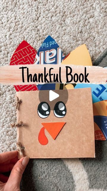 Brittany | Kids/Toddler/Baby Activities on Instagram: "Would you like to start a new family tradition this November?
Create a “thankful book!” 
Every day leading up to Thanksgiving (or once a week, or how ever often works for your family), ask everyone in the family what they are Thankful for and write it down in the book. It’s a great way to think about everything you are thankful for and also a great keepsake for later.

How to make a thankful book:
1. Cut a cover for your book out of a cereal box
2. Cut pages out of craft paper
3. Hole punch the cover and pages
4. Tie the cover and pages together with string
5. Cut feather decorations out of the cereal box
6. Glue on the feathers
7. Decorate a turkey face

Inspired by: @binspiredmama 

#familytradition #familytraditions #familyactivitie Thanksgiving Activities For Toddlers, Feather Decorations, Thanksgiving Books, Turkey Face, Baby Activities, Feather Decor, Give And Take, Games For Toddlers, Thanksgiving Activities