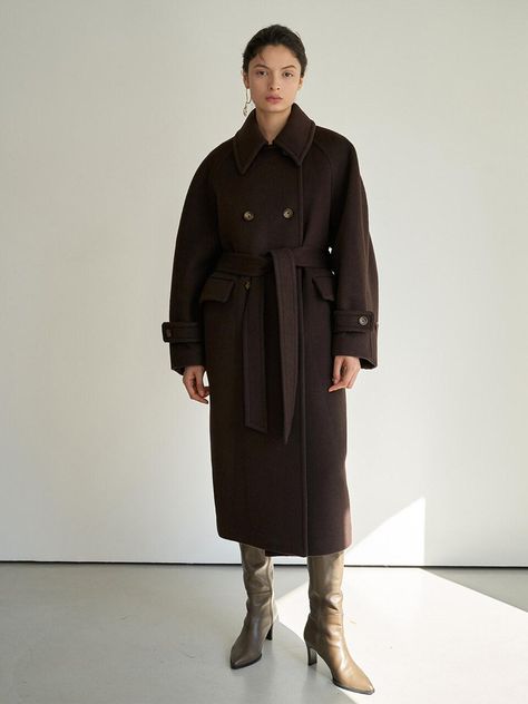 TTW Cashmere Double Wool Coat_2 colors Ski Trip Outfit, Chunky Sweaters, Cable Knit Vest, Wool Winter Coat, Peacoat Jacket, Long Wool Coat, Maxi Coat, Style Inspiration Winter, Duffle Coat