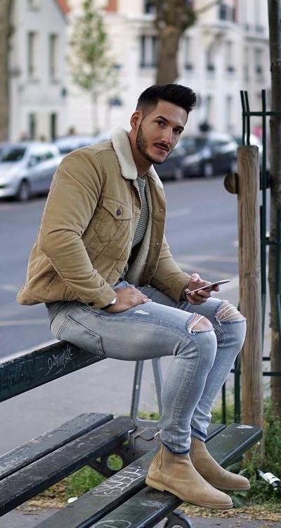 Chelsea Boots Men Outfit, Best Casual Shirts, Chelsea Boots Outfit, Boots Men Outfit, Stil Masculin, Boots Outfit Men, Boots Outfits, Jeans Beige, Mens Fashion Wear