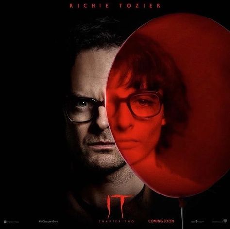 IT Chapter 2 Poster | Richie Tozier (Bill Hader / Finn Wolfhard) Es Pennywise, It Chapter 2, It Chapter Two, Richie Tozier, Loser Club, Full Mon, Stephen King Movies, Pennywise The Clown, Jay Ryan