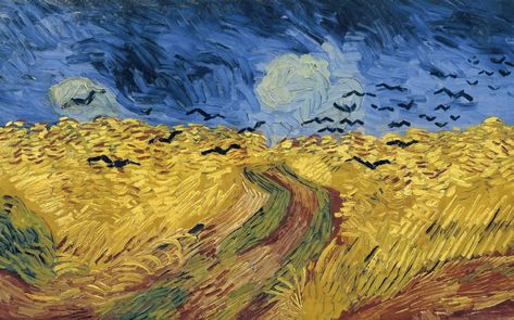 In July 1980, Vincent Van Gogh painted one of his best-known artworks, Wheatfield with Crows. The painting is on display in the Van Gogh Museum, Amsterdam, and has long been thought of as van Gogh's last painting. Wheatfield With Crows, Van Gogh Wallpaper, Vincent Van Gogh Paintings, Francisco Goya, Arte Van Gogh, Van Gogh Museum, Van Gogh Paintings, Van Gogh Art, Dutch Painters