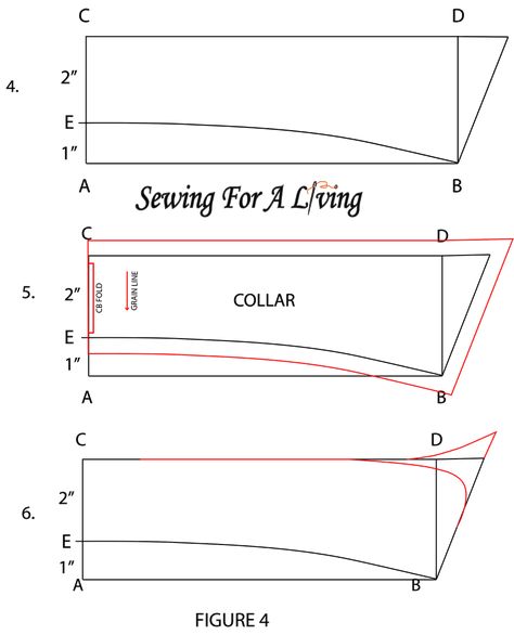 How To Make A Collar For A Dress, Collar Stand Pattern, How To Make A Shirt Collar, How To Draft A Collar Pattern, How To Sew A Stand Up Collar, Sew Collar On Shirt, Shirt Collar With Stand, How To Sew Collar Pattern, How To Draft A Shirt