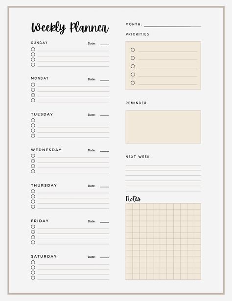 🌟 Digital Weekly Planner Template - Monday Start Transform your week with our sleek and efficient Digital Weekly Planner Template! This minimalist and user-friendly template is perfect for those who prefer a Monday start to their week. Elevate your planning experience and stay organized with style. 📅 Key Features: ✨ Intuitive Design: Effortlessly plan your week with a thoughtfully designed template. This page offers a clean and intuitive layout, allowing you to focus on your priorities and tas Weekly Planner Template Minimalist, Weekly Hourly Planner Template, Weekly Template Planner, Aesthetic Weekly Planner Template, Design Planner Pages, Weekly Planner Aesthetic, Free Weekly Planner Templates, Weekly Planner Ideas, Weekly Planner Free Printable