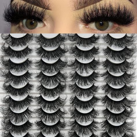 Amazon.com: TIKILEY 20 Pairs Wispy Mink Eyelashes 20 MM 3D Mink Lashes Fluffy Natural Look, Reusable Wholesale Dramatic Long 20MM Eye Lashes Pack : Beauty & Personal Care Lashes Pack, Eye Lashes, 3d Mink Lashes, Mink Eyelashes, Natural Look, Mink Lashes, Eyelashes, Beauty And Personal Care, Lashes