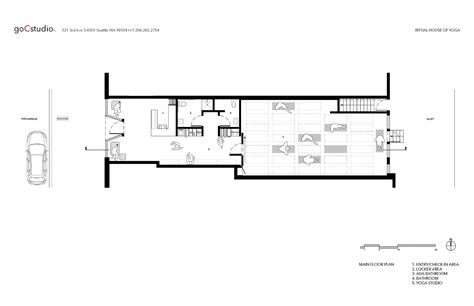 Gallery of The Key Architectural Elements Required to Design Yoga and Meditation Spaces - 28 Yoga Center Design, Small Yoga Studio, Yoga And Meditation Space, Studio Floor Plans, Office Yoga, Meditation Studio, Yoga Studio Design, Yoga Decor, Hotel Room Design