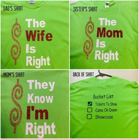 T-Shirts for The Price is Right Show Price Is Right Tshirts, Price Is Right Shirt Ideas Funny, Price Is Right Shirt Ideas, The Price Is Right Shirt, Price Is Right Costume, Price Is Right Shirts, Funny Couple Costumes, Cricket Ideas, The Price Is Right