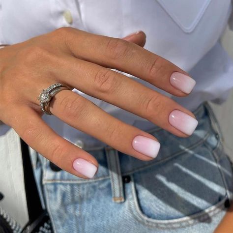 Unghie Sfumate, French Manicure Nails, Casual Nails, Bride Nails, Neutral Nails, Dipped Nails, Manicure Y Pedicure, Classy Nails, Short Acrylic Nails