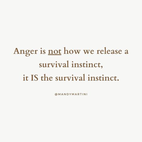 Mandy Martini Chihuailaf on Instagram: “Since there was some confusion with yesterday’s video, let’s be clear that lashing out with anger is NOT a release of a survival instinct.…” Survival Instinct, S Video, Anger, Martini, Lashes, Let It Be, Instagram