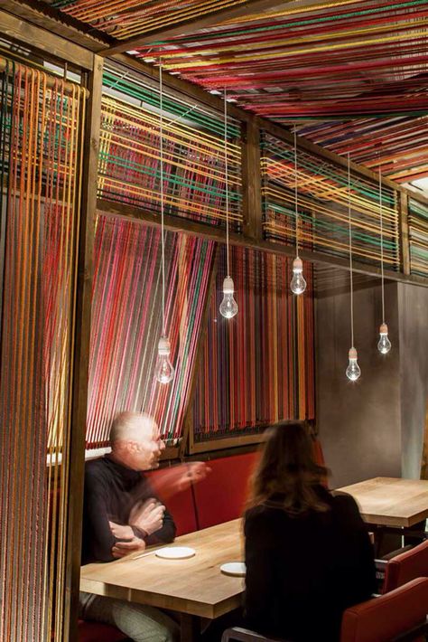 Peruvian Restaurant, Farmer Market, Restaurant Pictures, Diy Ceiling, String Theory, Bar Design Restaurant, Juice Bar, Retail Space, Retail Display