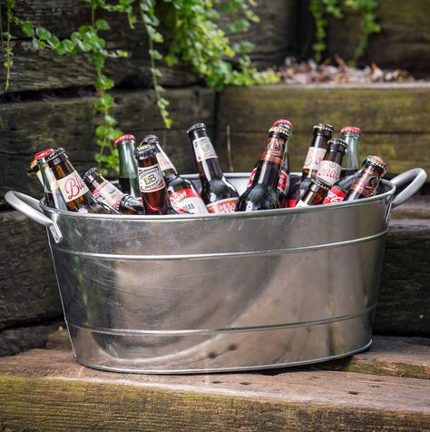 Party Tub, Beer Bucket, Galvanized Tub, Wine Ice Bucket, Beverage Tub, Storage Tubs, Wine Bucket, Steel Tub, Galvanized Iron