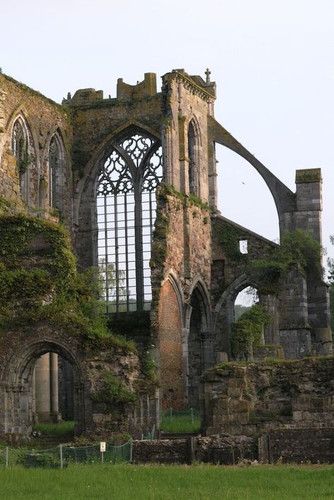 Belgium Nature, Gothic Ruins, Beaux Arts Architecture, Ruins Architecture, Beautiful Ruins, Abandoned Castles, Castle Ruins, Fantasy Places, Gothic Architecture