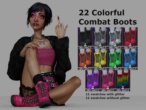 Big Red Boots Sims 4 Cc, Sims 4 Knee High Converse, Sims 4 Cc Scene Clothes, Sims 4 Cc Arm Warmers, Sims 4 Cyberpunk Cc, Sims 4 Boots, Alt Sims, Cyberpunk Hair, Sims4 Clothing