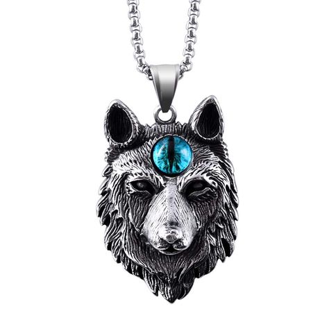 PRICES MAY VARY. THE MEANING OF NORSE FENRIR: Norse wolf not only embodies destructive power but also independence, loyalty, wildness, and family-orientation. This Fenrir Wolf Head necklace is a symbol of patience, determination & might. There is also an rune marking on the forehead, which stands for victory. UNIQUE DSIGN: The wolf pendant size is 1.7''*1.2''; the chain length is 23'' with lobster clasp; the weight is 23g. It’s made of 316L stainless steel, will never rust, corrode, non-deformab Wolf Pendant Necklace, Viking Wolf, Native American Wolf, Sapphire Eyes, Wolf Pendant, Nordic Vikings, Eye Pendant Necklace, Wolves Pendants, Head Necklace