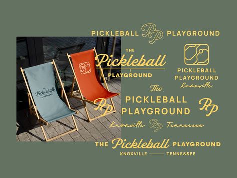 Pickleball Playground Logo & Identity by Christina Gilcrist on Dribbble Pickleball Branding, Playground Logo, Tennis Preppy, Pickleball Design, Logo Identity, Sports Design Inspiration, Sport Poster Design, Pickleball Court, Pickle Ball