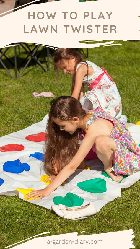 Want to add a fun twist to your outdoor party? Learn how to play Lawn Twister! This giant version of the classic game will have your friends bending, twisting, and laughing all day. With just some spray paint, a grassy yard, and a spinner, you’ll have an outdoor activity everyone will love. Lawn Twister is perfect for backyard gatherings, family BBQs, or summer picnics. Ready to add some color and excitement to your next event? Discover how to play Lawn Twister with this easy guide! Lawn Twister, Twister Mat, Garden Diary, Action Cards, Classic Board Games, A Perfect Circle, Outdoor Party, Summer Picnic, Classic Games