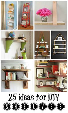 25 DIY ideas for all Diy Shelving Ideas, Diy Corner Shelf, Diy Shelving, Diy Tumblr, Add Storage, Shelving Ideas, Ideas Para Organizar, Deco Originale, Diy Shelves