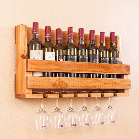 Solid Wood Wine Rack Wall Hanging Dining Room Living Modern Creative Rack Product information: Wood material: pine Pattern: art Structural craftsmanship: wooden craftsmanship Additional Features: Suspension Wooden structure craft: jigsaw Furniture structure: bracket structure Packing list： Wine Rack*1 #onlineshopping #onlinestore Wood Wine Racks, Wine Rack Wall, Product Information, Shop Window, Mini Bar, Living Dining Room, Wine Rack, Dining Room, Solid Wood