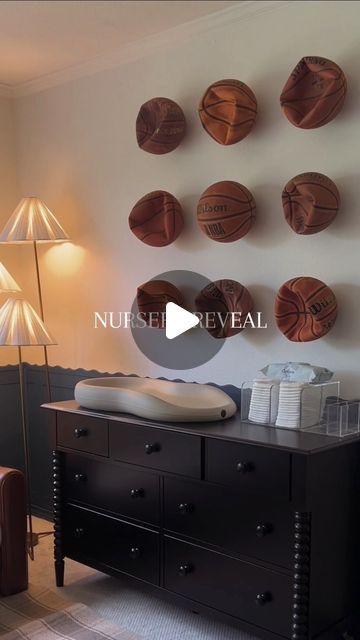 Rachel Meaders | Amazon Finds on Instagram: "Blazes nursery reveal - vintage sports!🏉🥹   We have always loved the idea of having a sports themed nursery! There was so much wall space to fill in here since we decided against wallpaper, and I’m so happy we did! It forced us to get creative with the art and pieces on the walls. I couldn’t be happier with how it turned out!🙌🏼🏀  #nursery #nurserydecor #nurserydesign #nurseryinspo #nurseryroom #nurseryideas #nurseryinspiration #nurserydecoration #vintagesports #boynursery #nurseryboy #boyroom #boyroomdecor #toddlerboy #nurseryreveal #nurserygoals #amazonfinds #amazonmusthaves #nurseryproject #nurserydiy #diynursery" Vintage Sports Wallpaper, Sporty Nursery Ideas, Sport Nursery Ideas Boy, Vintage Basketball Nursery, Sports Themed Nursery For Boys, Basketball Nursery Baby Boy, Football Nursery Baby Boy, Toddler Sports Bedroom, Vintage Football Nursery