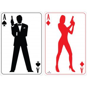 Aces Silhouette Playing Card Cardboard Cutout Package James Bond Theme Party, James Bond Casino, James Bond Casino Royale, Mafia Party, Bond Party, 007 Casino Royale, James Bond Party, Casino Royale Theme, James Bond Theme