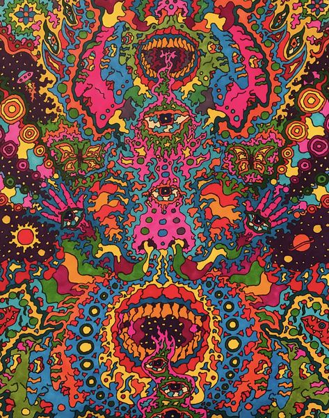 Physcedelic Art, Arte Hippy, Trippy Pictures, Trippy Wall, Art Hippie, Trippy Drawings, Arte Indie, Trippy Visuals, Psychadelic Art