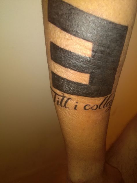 Eminem Till i collapse tattoo Slim Shady Tattoo, Eminem Till I Collapse, Till I Collapse, Tattoos Polynesian, Slim Shady, Calendar Printables, At A Glance, Eminem, Polynesian Tattoo