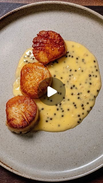 Filet Mignon And Scallops Recipes, Scallop Hors D’oeuvres, Chive Oil, Bay Scallop Recipes, Scallop Appetizer, Homemade White Sauce, Golden Goat, Scallops Recipe, Scallop Recipes