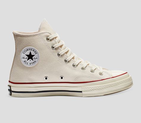 Chuck Taylor All Star 70 High Top Parchment | Converse Australia Parchment Converse, Converse Chuck 70 High Top, Converse Cream, Cream Converse, Converse 70s, Chuck 70 High Top, Jack Purcell, Converse Chuck 70, Kids Converse