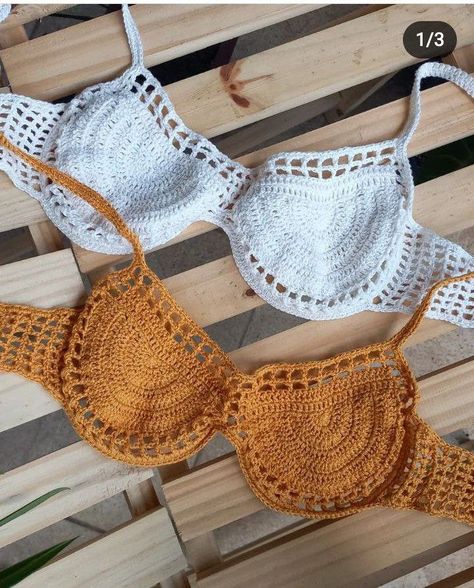 Crochet Bra Pattern, Octopus Crochet Pattern, Bikinis Crochet, Crop Top Pattern, Crochet Bra, Crochet Crop Top Pattern, Mode Crochet, Crochet Swimwear, Crochet Business