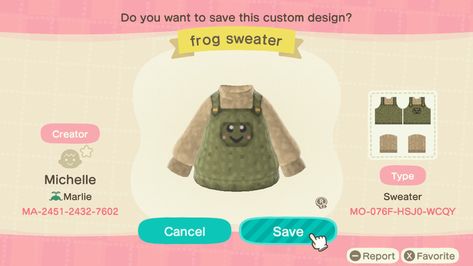 Acnh Mens Clothes Codes, Acnh Boy Clothes Codes, Animal Crossing Sweater Design Grid, Animal Crossing Shirt Pattern, Animal Crossing Sweater Pattern, Animal Crossing Frog Clothes, Acnh Sweater, Animal Crossing Shirt Designs Pixel, Anch Designs