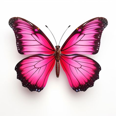 Foto mariposa con fondo blanco | Premium Photo #Freepik #photo #background #diseno-rosa #bg-white #fondo-rosado Photo Background, Premium Photo, White, Color