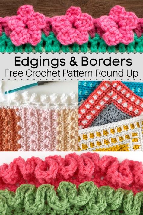 Crochet Stitches For Borders, Crochet Borders For Scarves, Ruffle Border Crochet, Crochet Shawl Edging And Borders, Border Crochet, Crochet Scallop Border, Simple Crochet Border, Crochet Edging And Borders Easy, Crochet Edgings And Borders Free Pattern