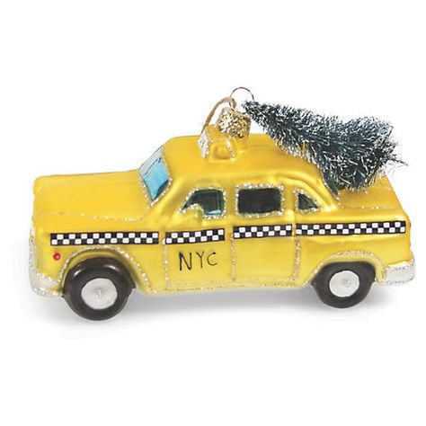 Our Favorite Holiday Ornaments | One Kings Lane Apple Ornaments, Nyc Taxi, Sewn Christmas Ornaments, Iconic New York, Cody Foster, Christmas In The City, Christmas Collection, Big Apple, Glass Christmas Ornaments