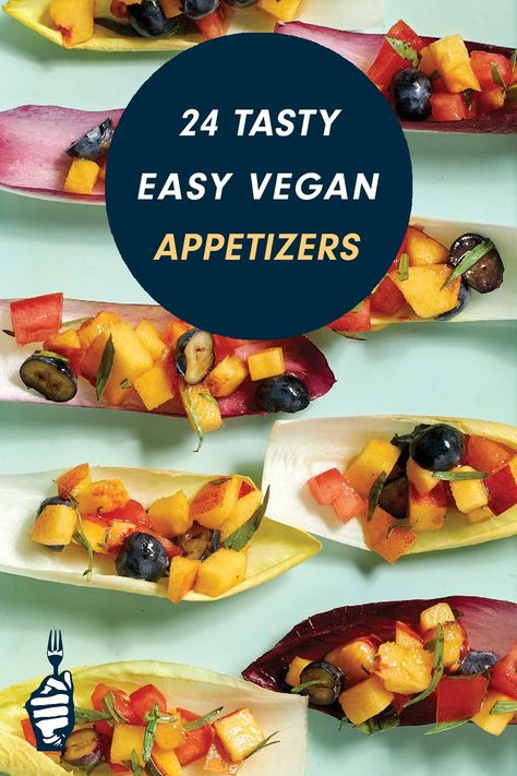 Throwing a plant-based party? Don’t want to go empty-handed to a gathering? We’ve got you covered. These delicious vegan appetizers are guaranteed to wow a crowd with their intense flavors and perfectly portable size. From crispy, crunchy onion rings to elegant bruschetta bites and tropical fruit skewers, we’ve rounded up our favorite vegan finger foods that will bring pizzazz to any social event. Why settle for basic chips and dip when your dish could be the life of the party? Vegan Party Appetizers, Vegan Skewers, Vegan Appetizer Recipes, Easy Vegan Appetizers, Skewers Appetizers, Bruschetta Bites, Spinach Bites, Vegan Finger Foods, Vegan Appetizers Recipes