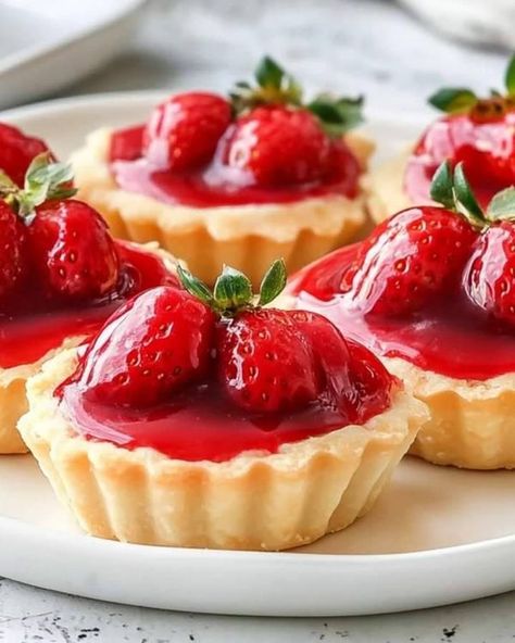 jamie oliver 🍕🍝🍟 | Strawberry Custard Tarts | Facebook Strawberry Custard Tart, Strawberry Custard, Custard Tarts, Custard Tart, Fresh Strawberries, Jamie Oliver, Fresh Strawberry, Custard, Strawberries